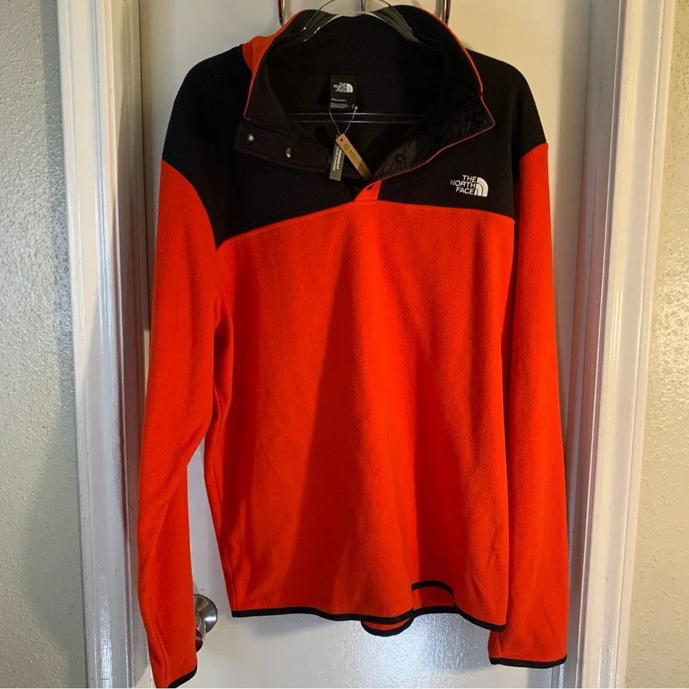 The North Face Red and Black Fleece Performance Jacket